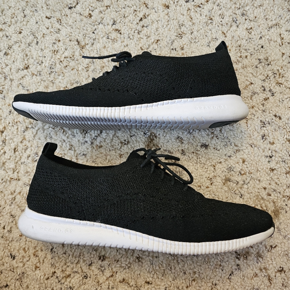 Cole Haan Women's Athleisure Black Oxford Sneakers - Size 10